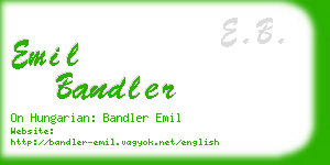 emil bandler business card